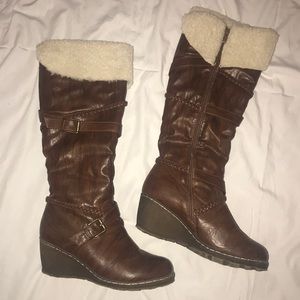 DPN Collection tall brown boots